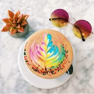 Purple & Yellow Filtered Round Sunglasses